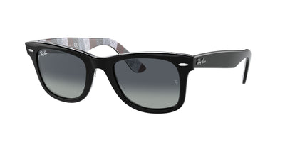 Ray-Ban Original Wayfarer RB2140 - Large Black/Light Grey Blue Gradient #colour_black-light-grey-blue-gradient