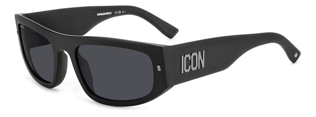 DSQUARED2 ICON 0016/S Matte Black/Grey #colour_matte-black-grey