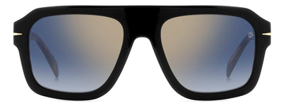 David Beckham DB7127/S Black Havana/Blue Shaded Gold Mirror #colour_black-havana-blue-shaded-gold-mirror