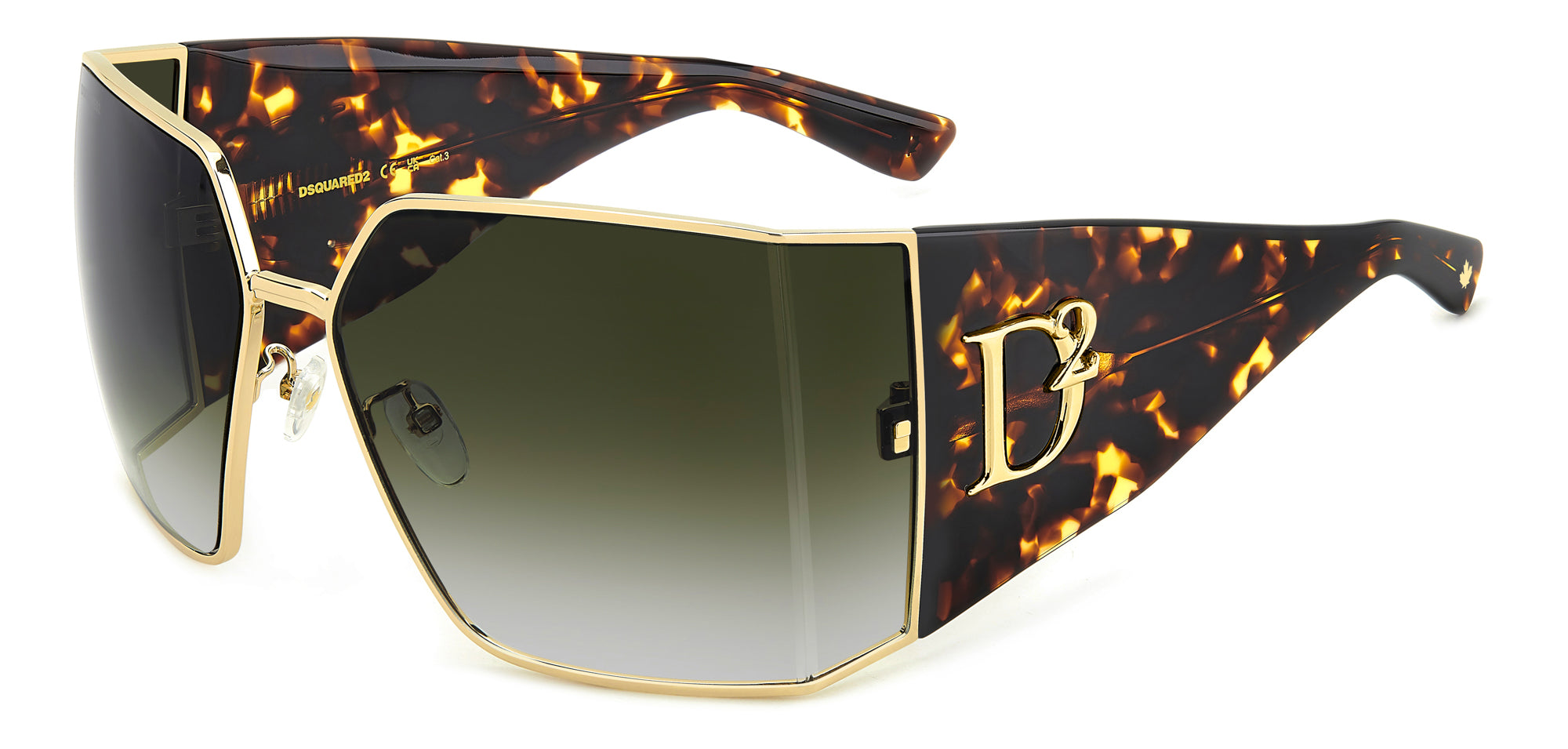 【送料&関税込】Dsquared2 Butterfly Frame Sunglasses Dsquared2 Womens Grey Lens Black Gold Butterfly Sunglasses