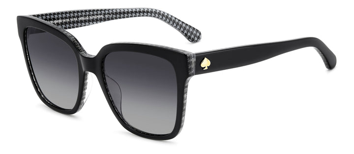 Kate Spade Kiya Sunglasses Black Rectangular Gradient Lenses kate spade new york KIYA - Sunglasses - black pattern white  main image 4