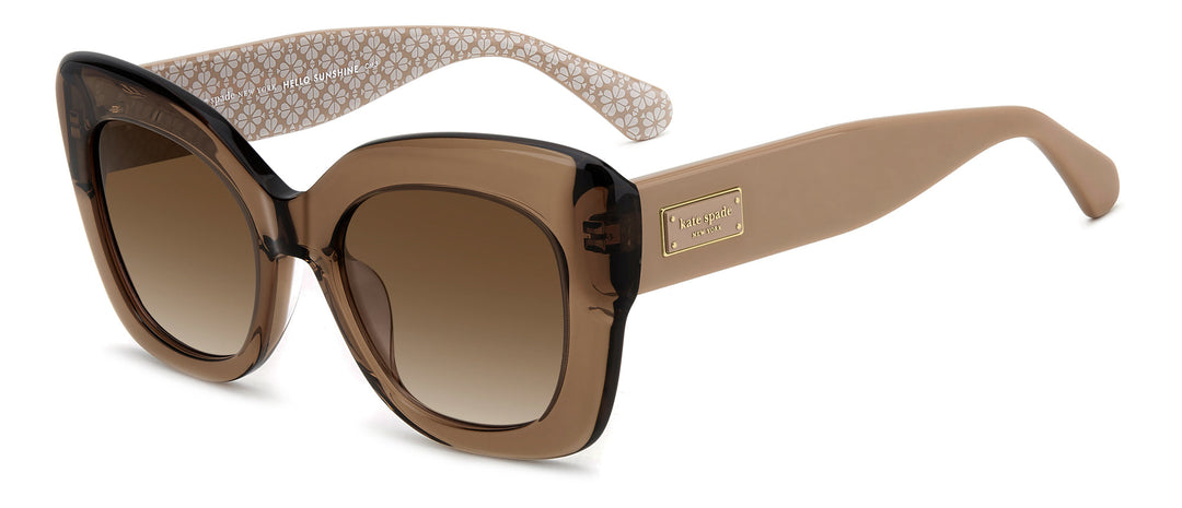 kate spade Cream Cat-Eye Sunglasses with Brown Gradient Lenses kate spade Sunglasses Cream Brown Gradient | eBay main image 3