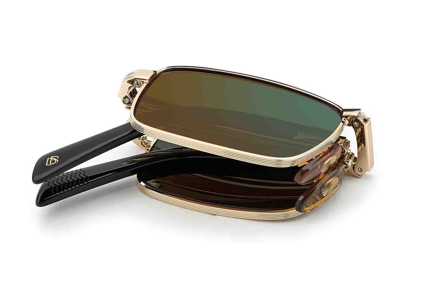 David Beckham DB99/ORIGAMI Gold-Black/Green Mirror #colour_gold-black-green-mirror