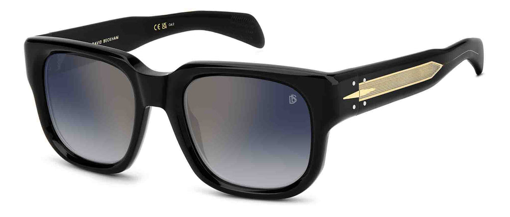 David Beckham DB7146/S Black/Blue-Gold Gradient Mirror #colour_black-blue-gold-gradient-mirror