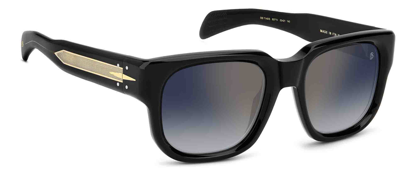 David Beckham DB7146/S Black/Blue-Gold Gradient Mirror #colour_black-blue-gold-gradient-mirror