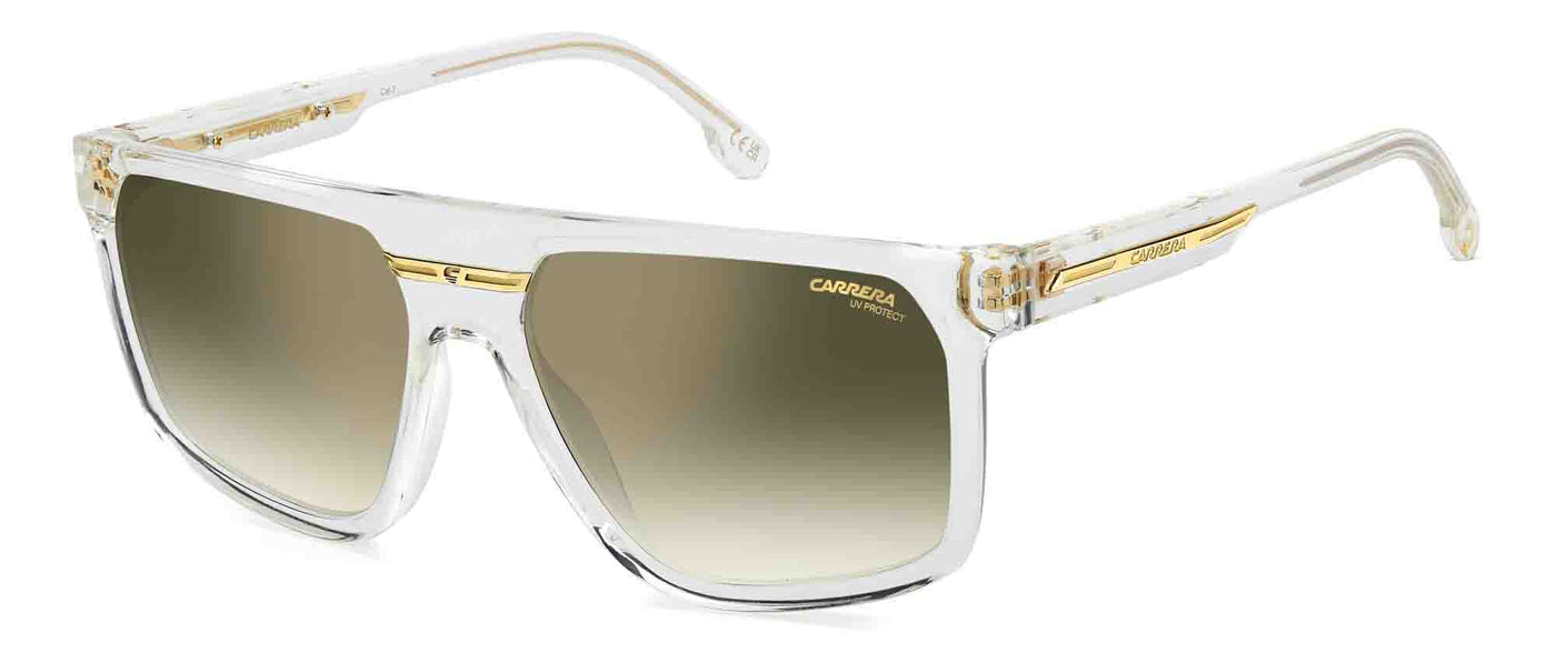Carrera Victory C 14/S Crystal/Green Shaded Gradient Mirror #colour_crystal-green-shaded-gradient-mirror