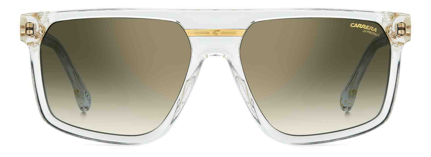 Carrera Victory C 14/S Crystal/Green Shaded Gradient Mirror #colour_crystal-green-shaded-gradient-mirror