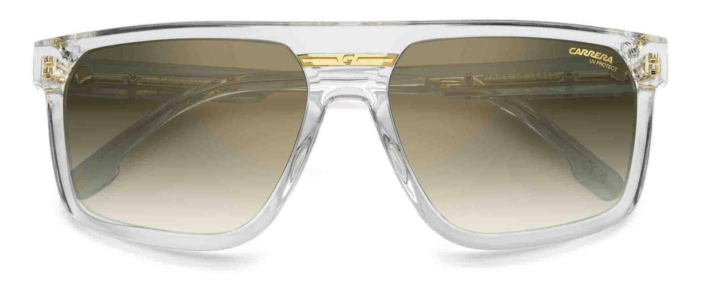 Carrera Victory C 14/S Crystal/Green Shaded Gradient Mirror #colour_crystal-green-shaded-gradient-mirror
