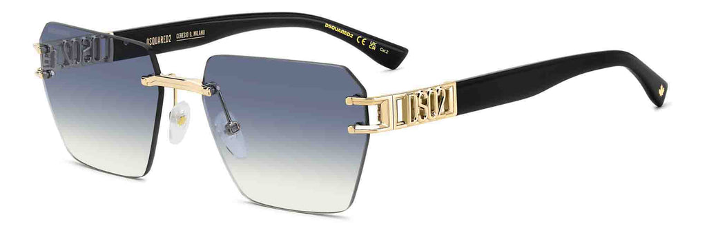 DSQUARED2 D2 0173/S Gold/Azure Gradient #colour_gold-azure-gradient