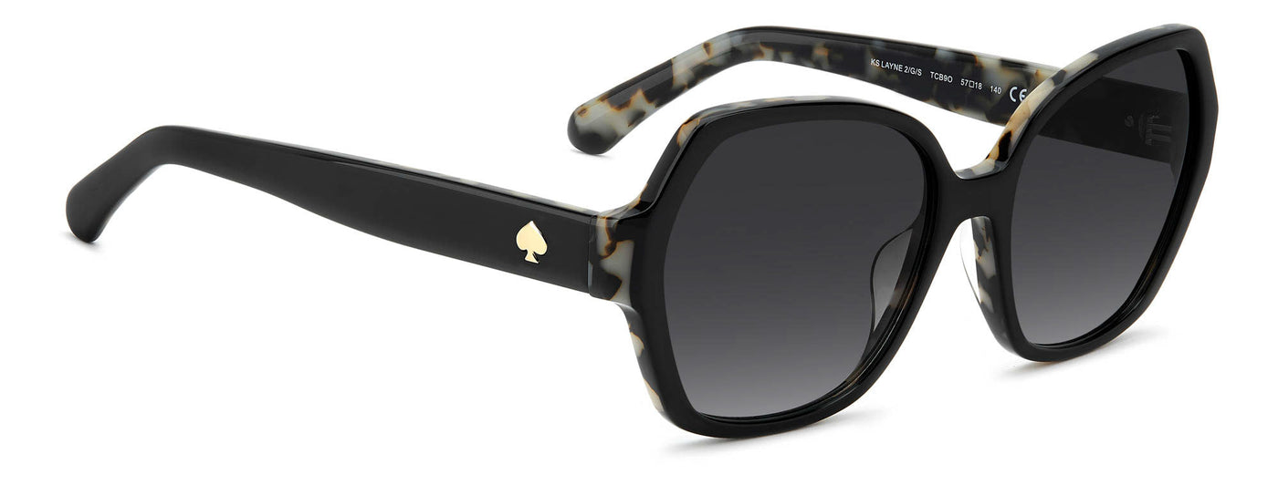 Kate Spade KS Layne 2/G/S Black White Havana/Dark Grey #colour_black-white-havana-dark-grey