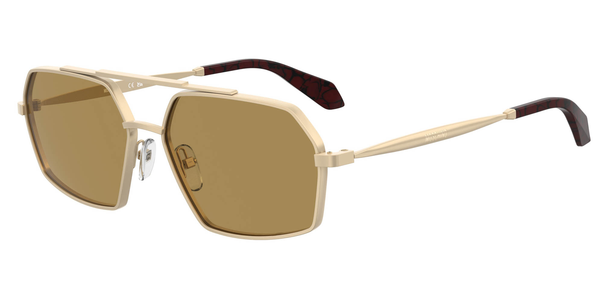 モカ Moschino MOS210/S Aviator Sunglasses | Fashion Eyewear US