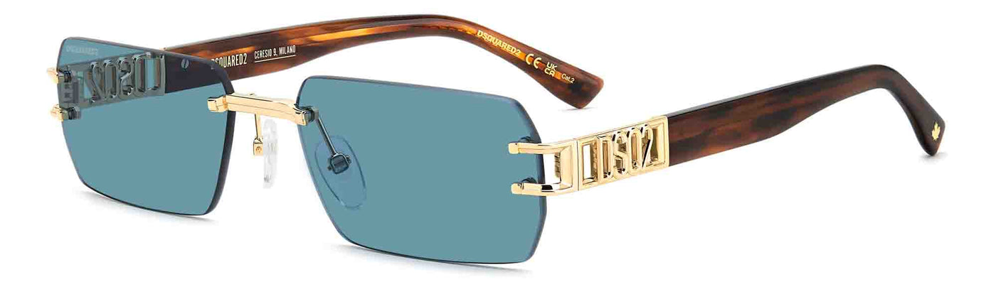 DSQUARED2 D2 0189/S Rectangle Sunglasses | Fashion Eyewear US