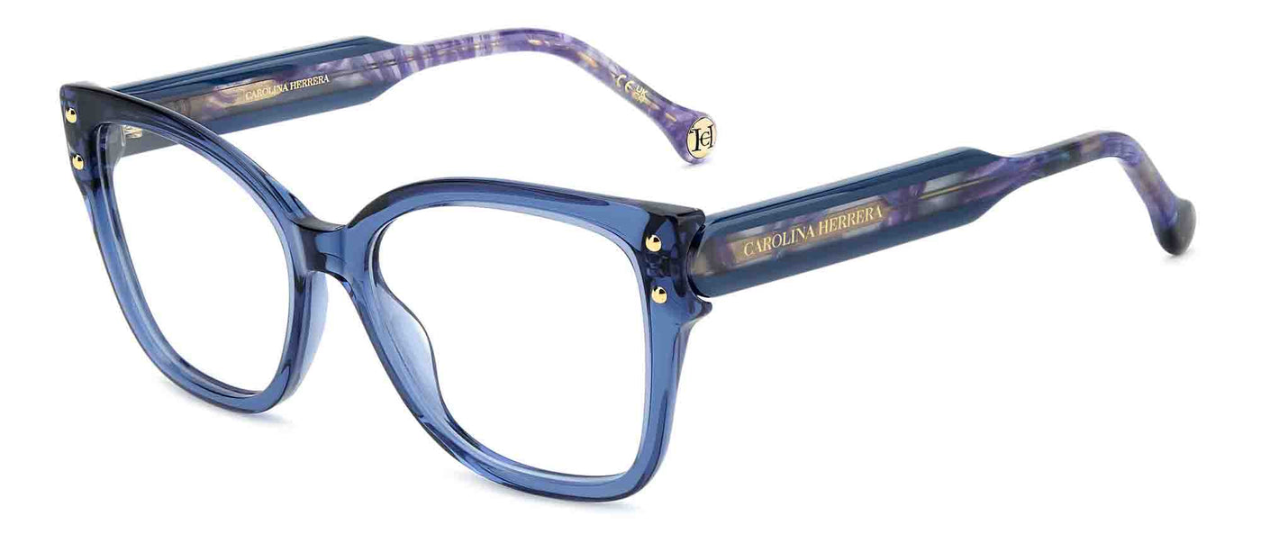 Carolina Herrera Eyeglasses VHE076 Blue Gold‎ Half Rim Frames Designer Glasses Carolina Herrera Eyeglasses HER 0124 1ZN Blue Pink at Amazon  main image 3