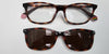 Rectangle Tortoise Polaroid Clip On Sunglasses