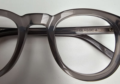 Round Crystal Grey Saint Laurent Frame