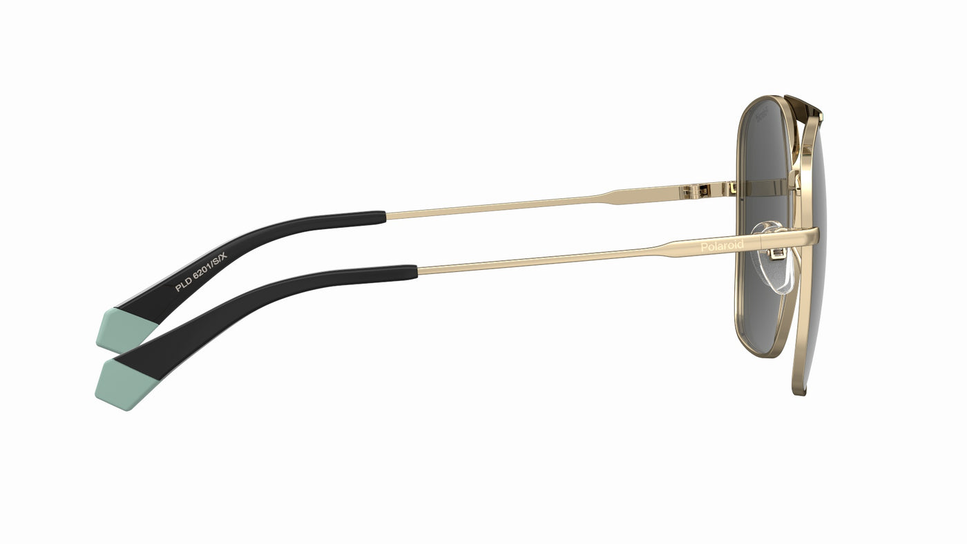 Polaroid PLD6201/S/X Matte Aqua Gold/Grey Polarised #colour_matte-aqua-gold-grey-polarised