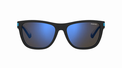 Polaroid PLD2138/S Matte Black Blue/Blue Mirror Polarised #colour_matte-black-blue-blue-mirror-polarised