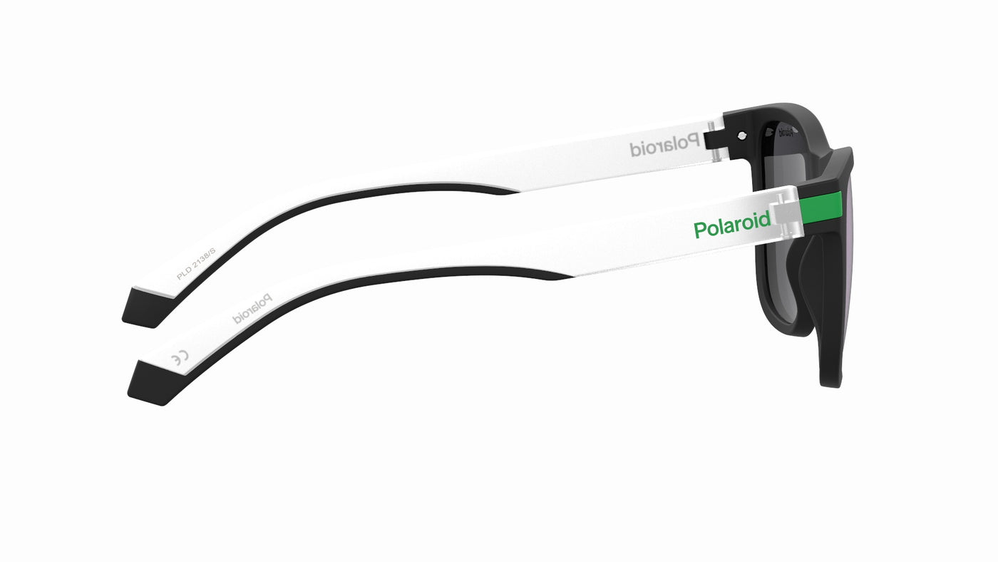 Polaroid PLD2138/S Matte Black Green/Greygreen Mirror Polarised #colour_matte-black-green-greygreen-mirror-polarised