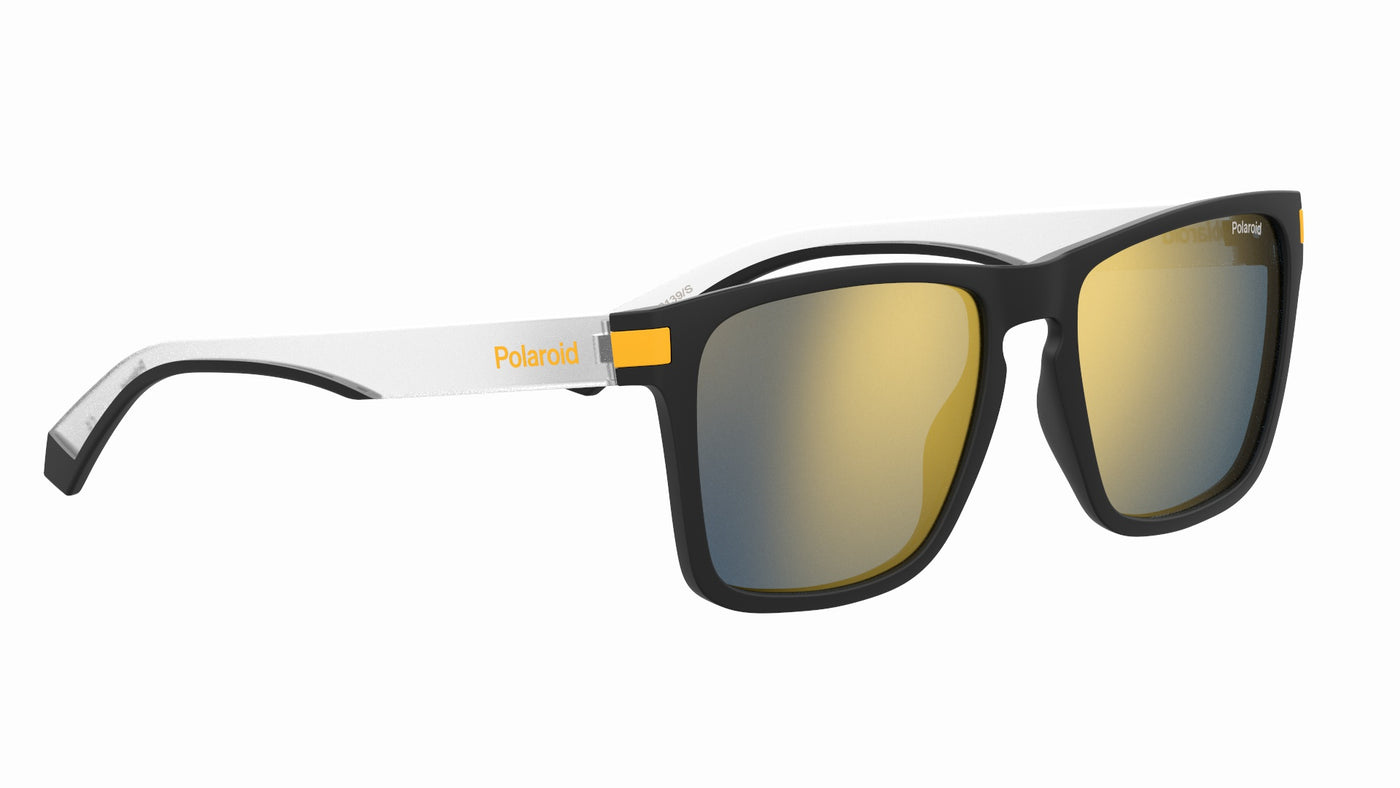 Polaroid PLD2139/S Matte Black Yellow Grey/Gold Mirror Polarised #colour_matte-black-yellow-grey-gold-mirror-polarised