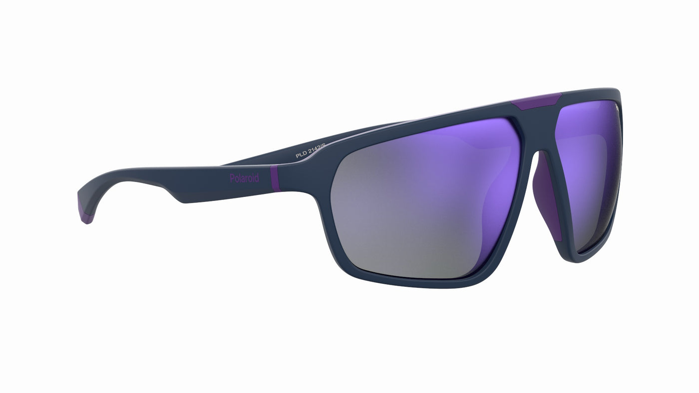 Polaroid PLD2142/S Semimattblue Violet Azure/Violet Mirror Polarised #colour_semimattblue-violet-azure-violet-mirror-polarised