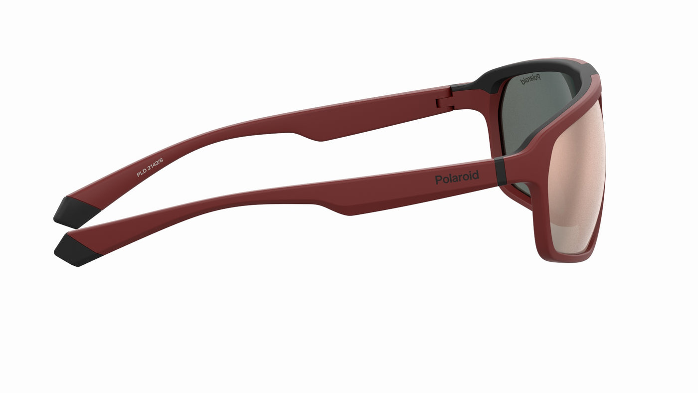 Polaroid PLD2142/S Matte Burgundy Black/Rose Gold Multilayer Polarised #colour_matte-burgundy-black-rose-gold-multilayer-polarised