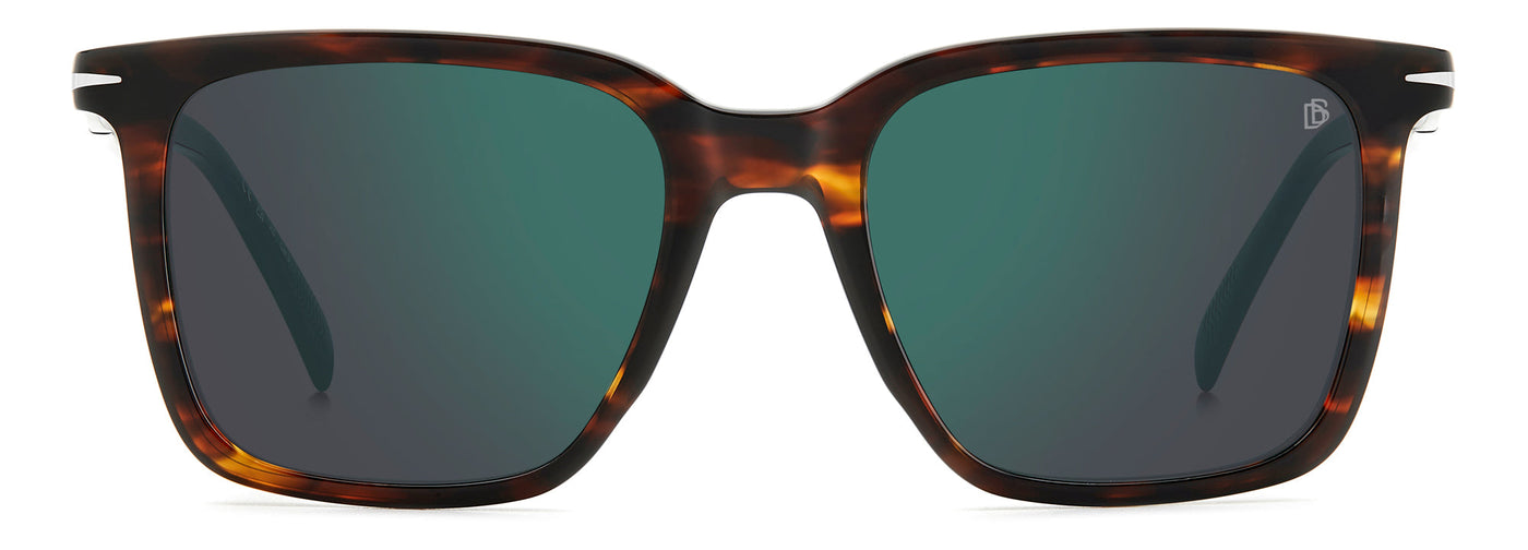 David Beckham DB1130/S Brown Horn/Green Mirror #colour_brown-horn-green-mirror