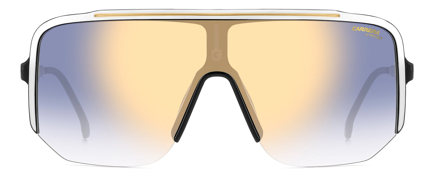 Carrera 1060/S White Black/Blue Gold Gradient Mirror #colour_white-black-blue-gold-gradient-mirror