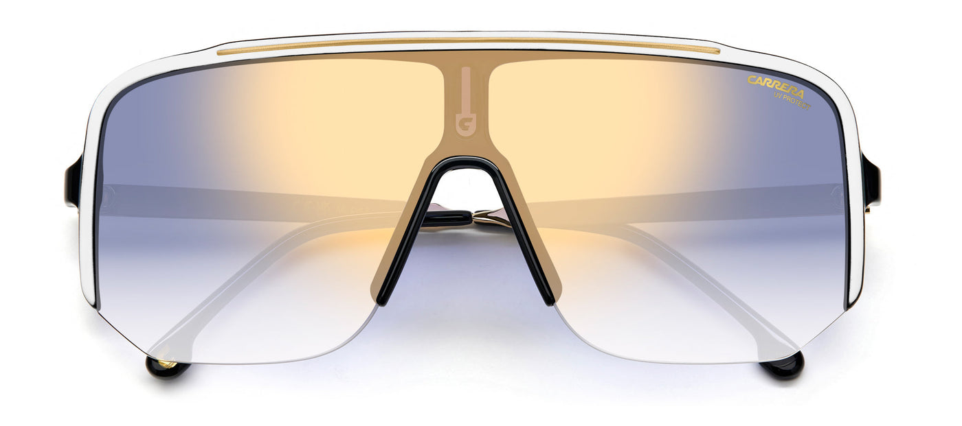 Carrera 1060/S White Black/Blue Gold Gradient Mirror #colour_white-black-blue-gold-gradient-mirror