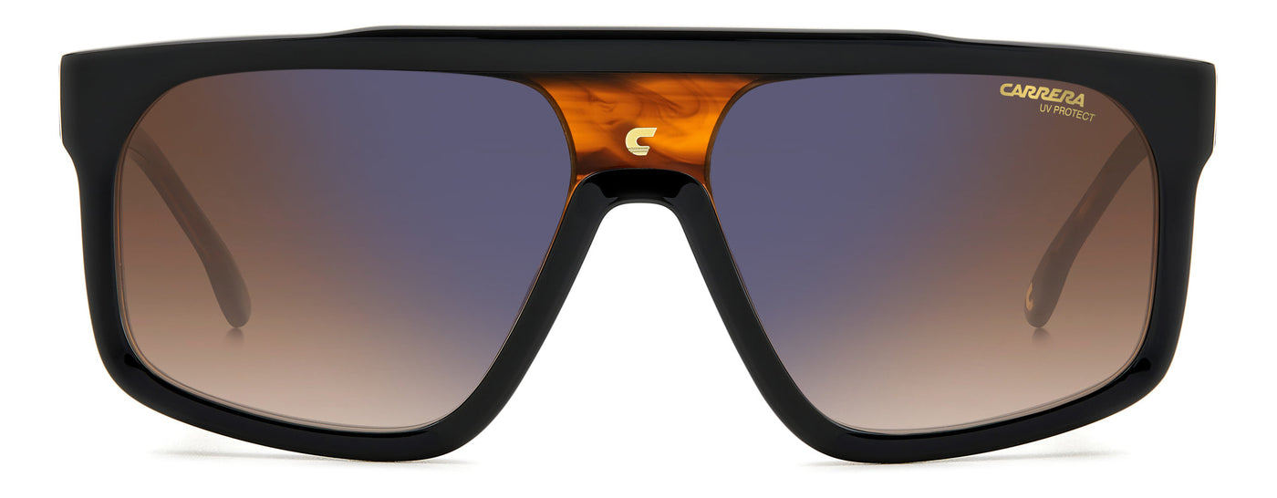 Carrera 1061/S Black Horn/Brown Blue Gradient Mirror #colour_black-horn-brown-blue-gradient-mirror