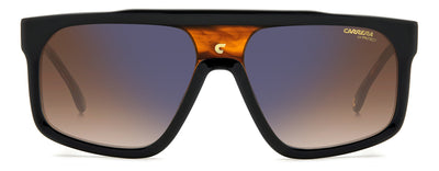 Carrera 1061/S Black Horn/Brown Blue Gradient Mirror #colour_black-horn-brown-blue-gradient-mirror