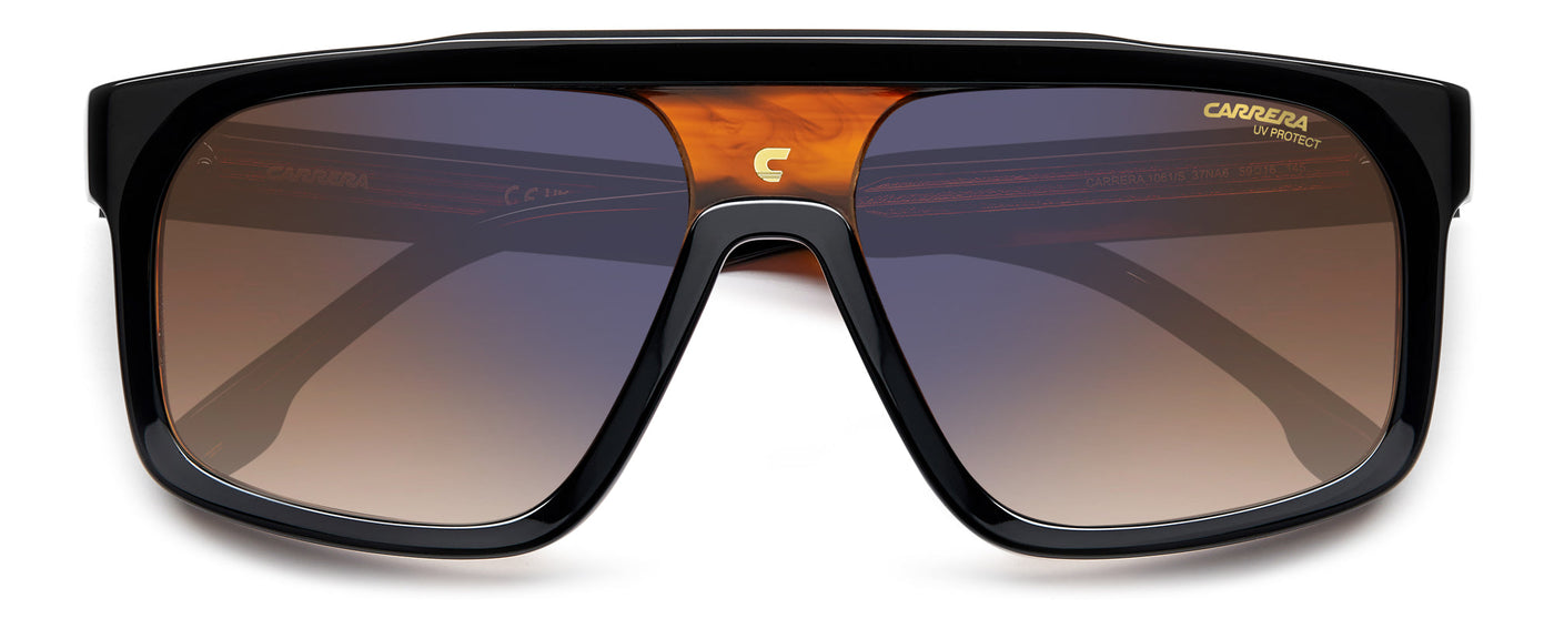 Carrera 1061/S Black Horn/Brown Blue Gradient Mirror #colour_black-horn-brown-blue-gradient-mirror