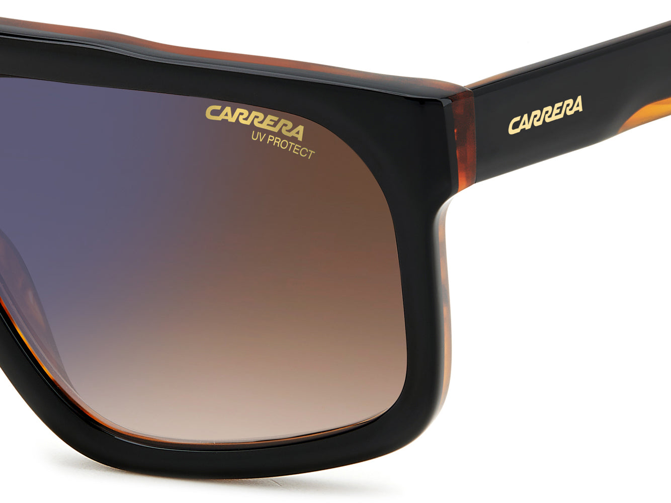 Carrera 1061/S Black Horn/Brown Blue Gradient Mirror #colour_black-horn-brown-blue-gradient-mirror