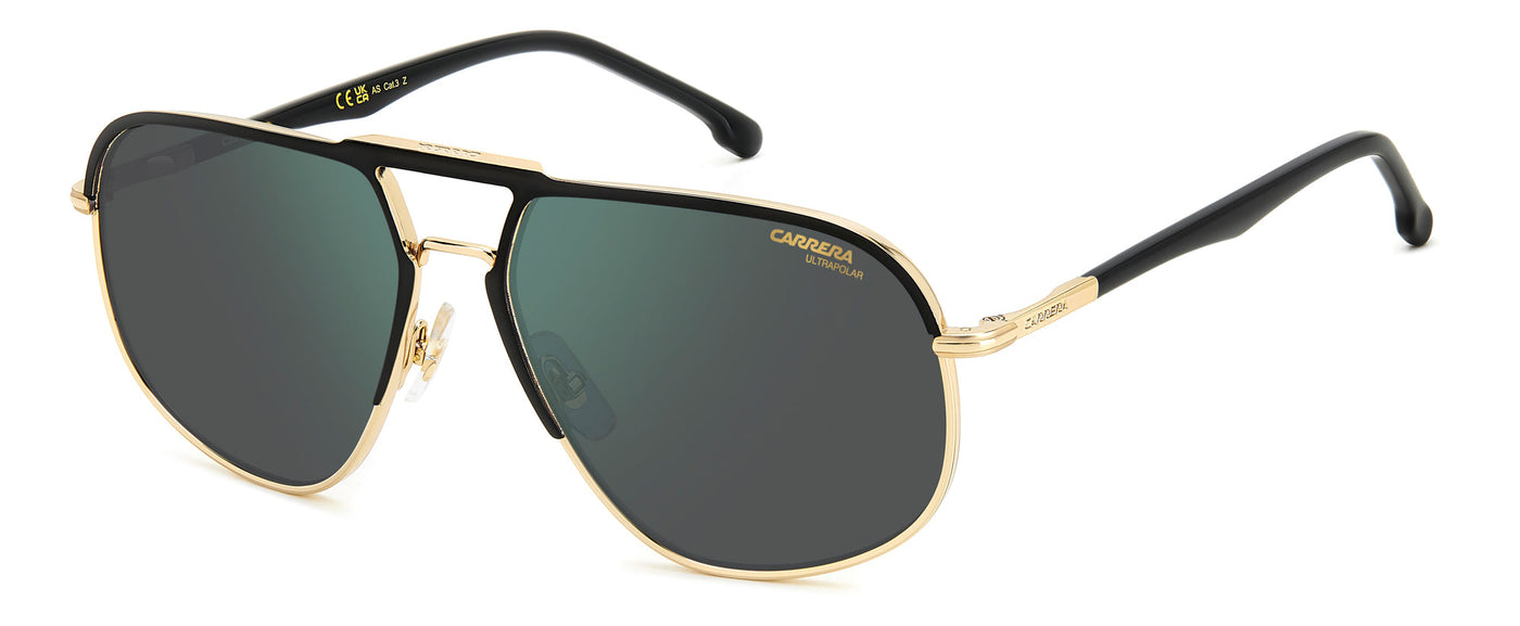 Carrera 318/S Black Gold/Green Grey Gradient Mirror #colour_black-gold-green-grey-gradient-mirror