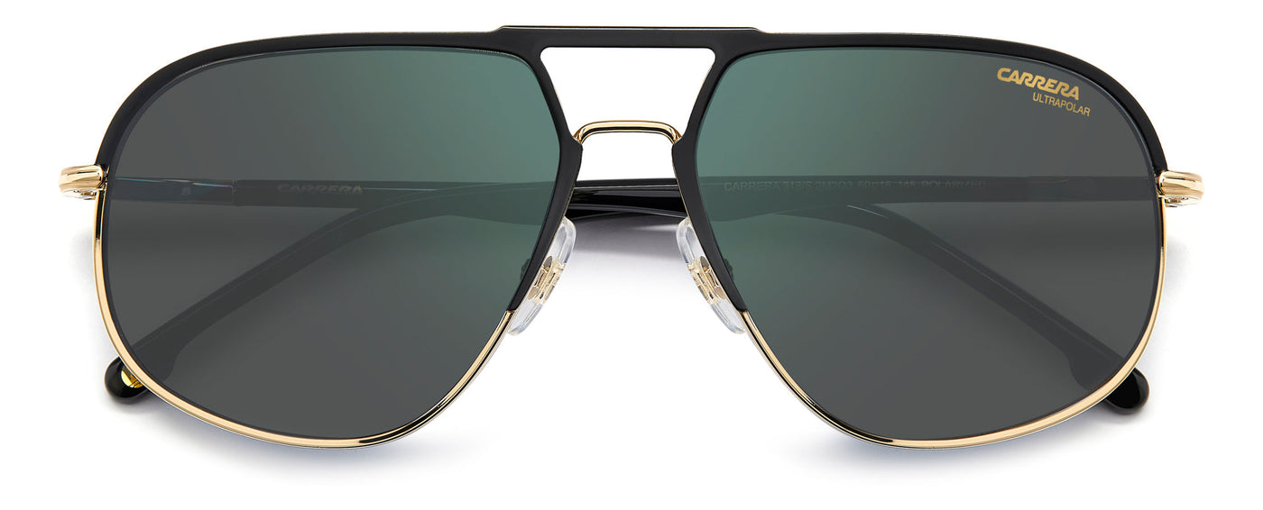 Carrera 318/S Black Gold/Green Grey Gradient Mirror #colour_black-gold-green-grey-gradient-mirror