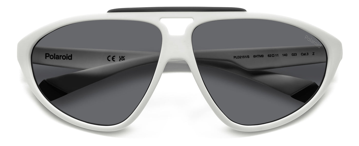 Polaroid PLD2151/S Matte White/Grey #colour_matte-white-grey