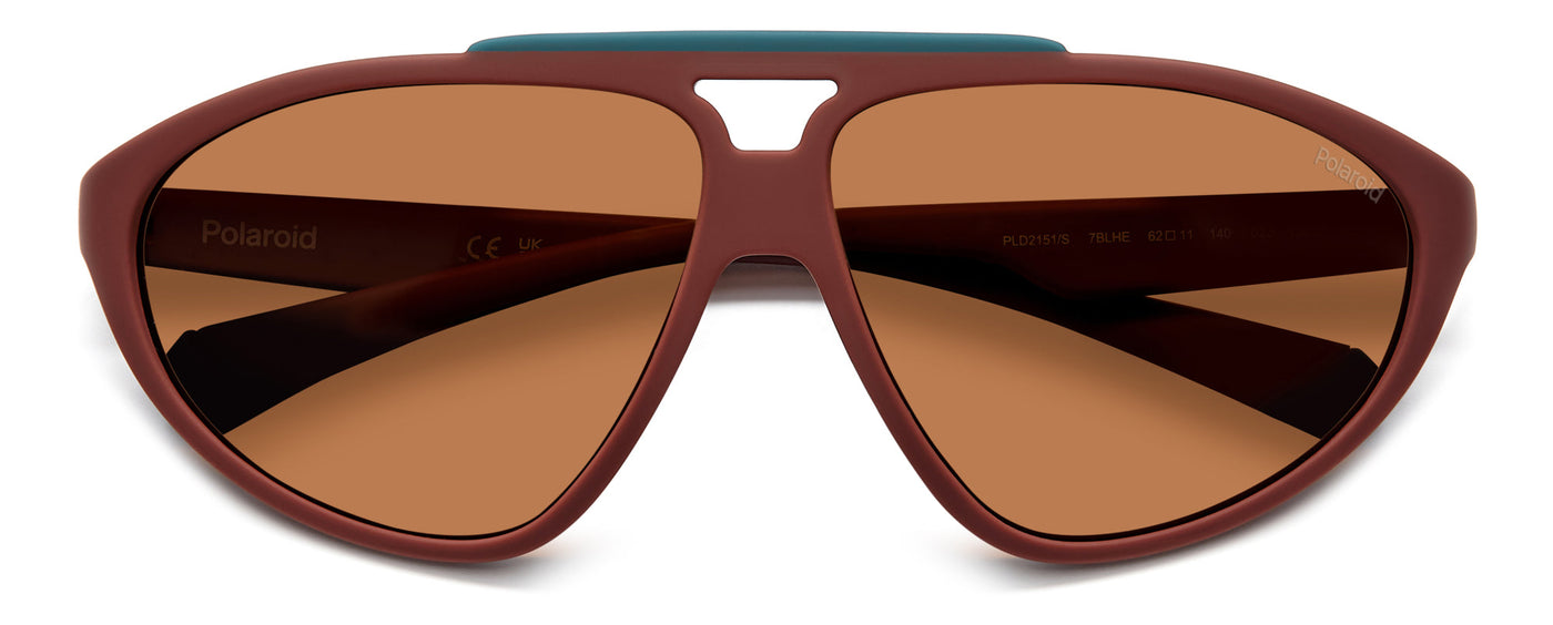Polaroid PLD2151/S Matte Burgundy/Copper #colour_matte-burgundy-copper