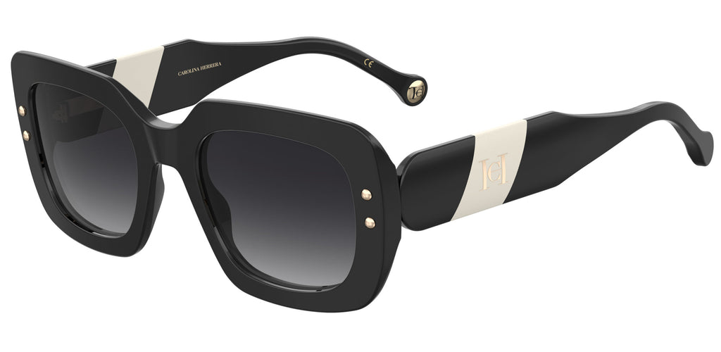 Carolina Herrera HER 0186/S Black White/Dark Grey Gradient #colour_black-white-dark-grey-gradient