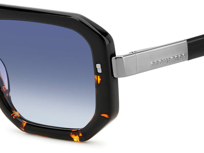 DSQUARED2 D2 0105/S Black Havana/Blue Gradient #colour_black-havana-blue-gradient