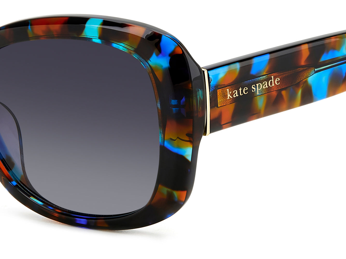 Kate Spade Elowen/G/S Black Blue Havana/Dark Grey Gradient #colour_black-blue-havana-dark-grey-gradient