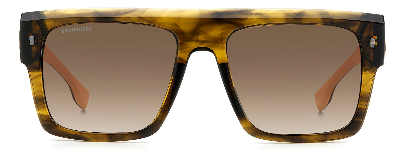 DSQUARED2 D2 0127/S Green Horn/Gold Gradient #colour_green-horn-gold-gradient