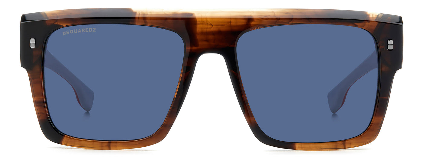 DSQUARED2 D2 0127/S Brown Horn/Blue #colour_brown-horn-blue