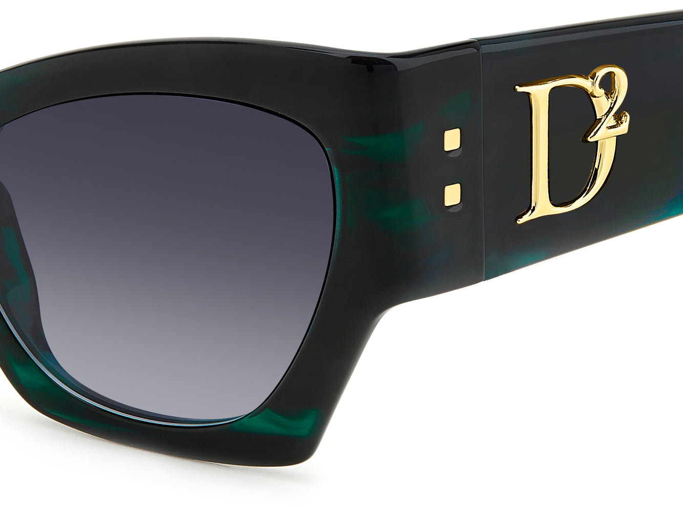 DSQUARED2 D2 0132/S Green Horn/Grey Gradient #colour_green-horn-grey-gradient