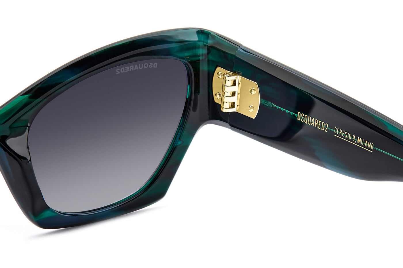 DSQUARED2 D2 0132/S Green Horn/Grey Gradient #colour_green-horn-grey-gradient