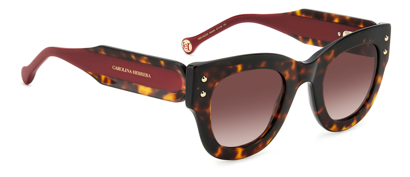 Carolina Herrera HER 0222/S Havana Red/Brown Gradient #colour_havana-red-brown-gradient