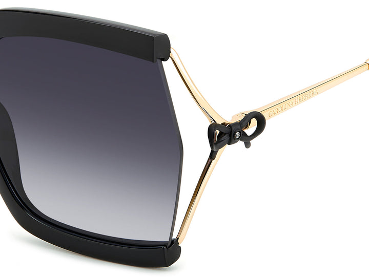 CAROLINA HERRERA HER 0216/G/S Women’s sunglasses new with tags $390 retail Carolina Herrera HER 0216/G/S 2M2 Sunglasses Black Gold  main image 3
