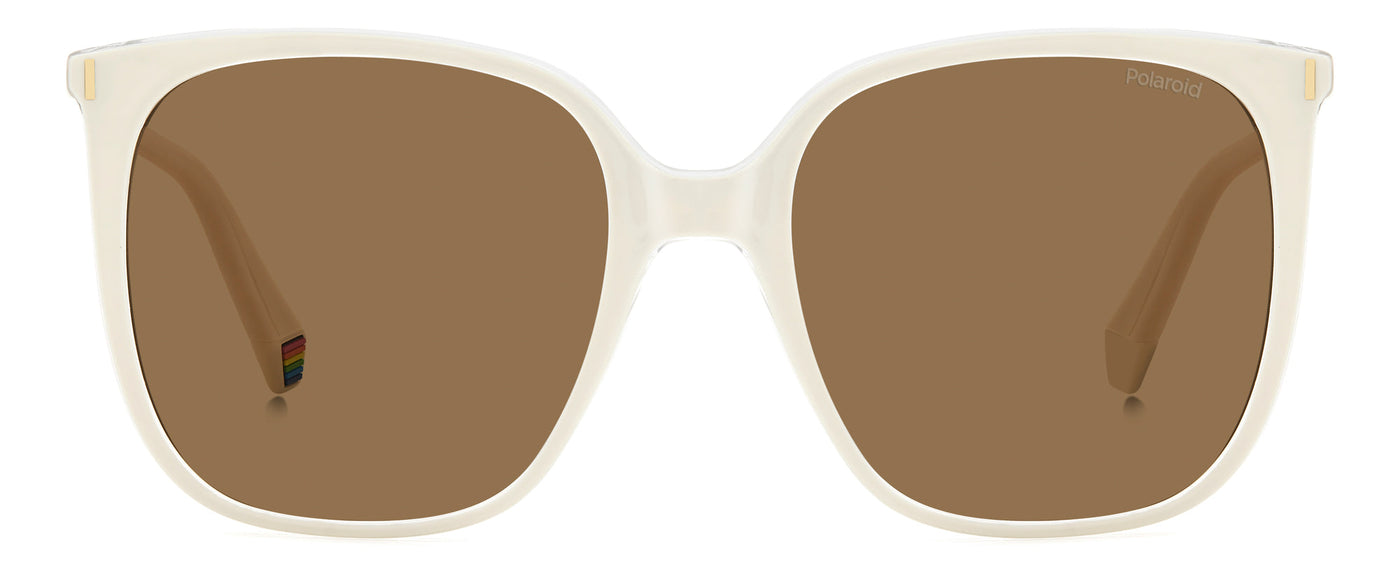 Polaroid PLD 6218/S White/Brown Polarised #colour_white-brown-polarised