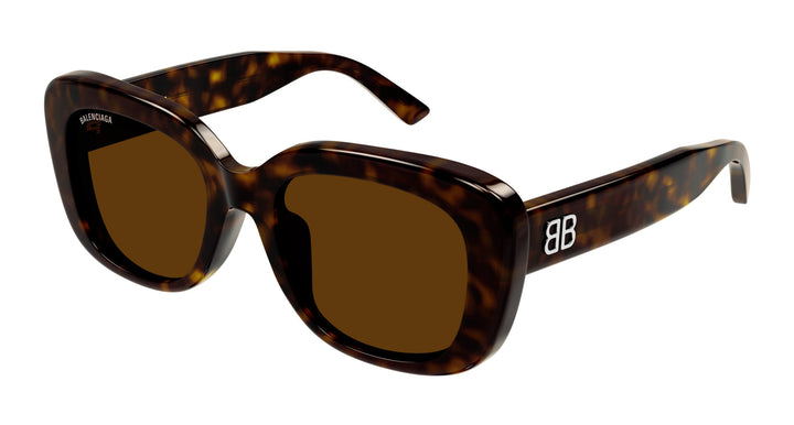 NEW BALENCIAGA BB0201S 002 BROWN OVERSIZED WOMEN SUNGLASSES BALENCIAGA EYEWEAR BALENCIAGA XPANDER BUTTERFLY 0201 Brown Silver Unisex Mask  main image 3