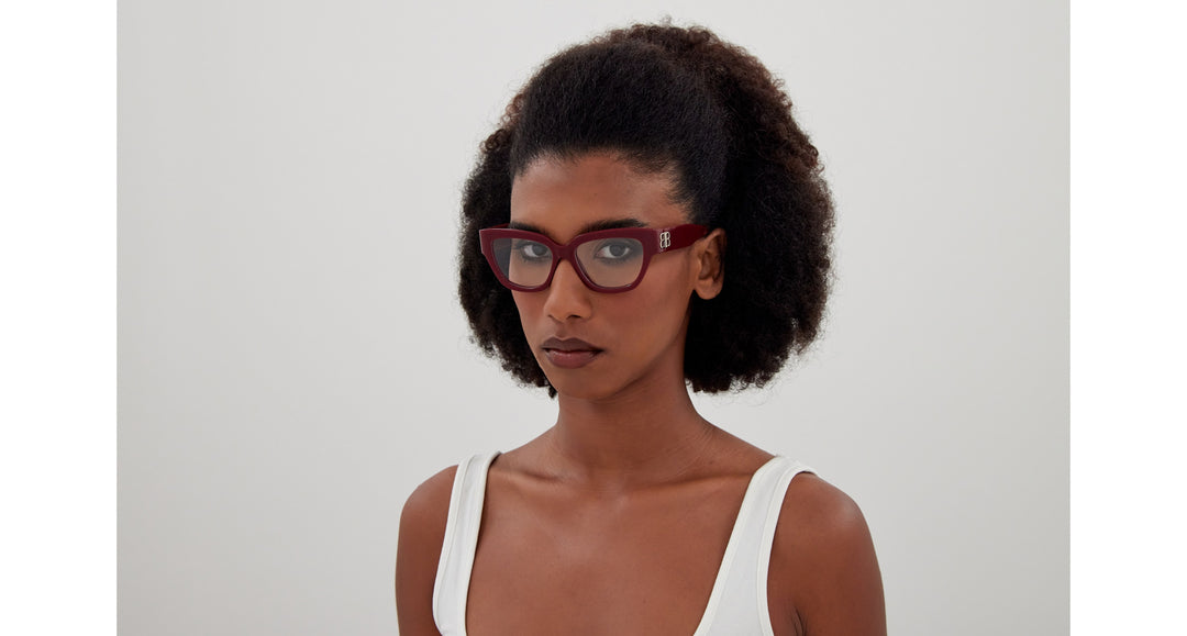 Balenciaga BB0326O Rectangle Glasses | Fashion Eyewear UK