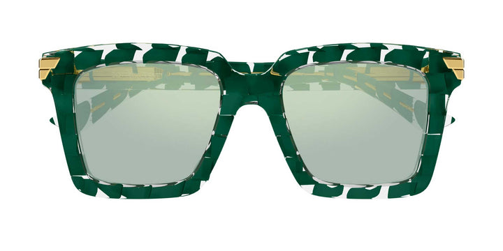 サングラス BOTTEGA VENETA Woman Sunglasses Forest Green BV1005S 010 Bottega Veneta BV1005S Square Sunglasses | Fashion Eyewear US