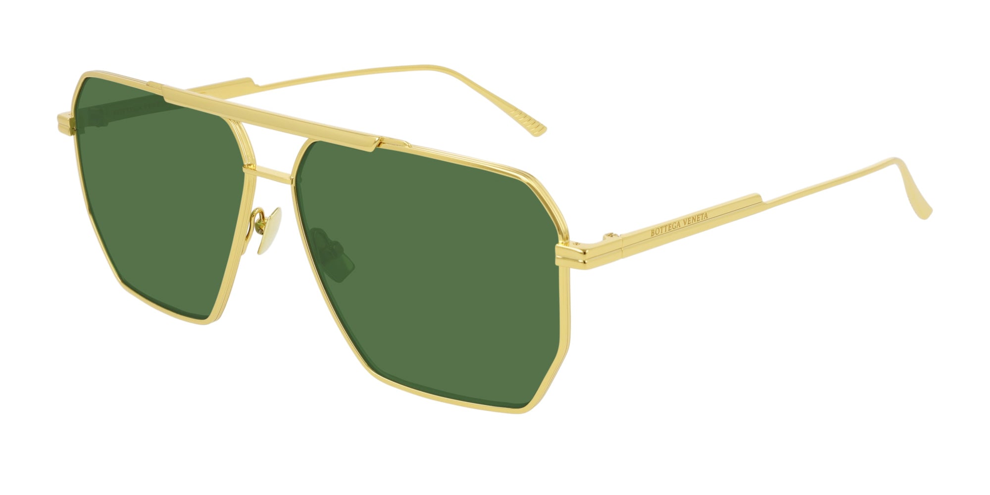 Bottega Veneta Sunglasses - Gold & Green - Metal